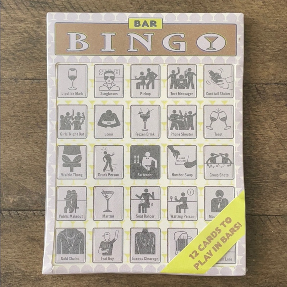 Discontinued New Bar Bingo Board Book